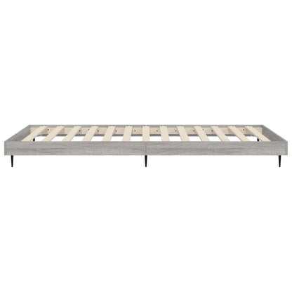 vidaXL Bed Frame without Mattress Grey Sonoma 90x200 cm Engineered Wood