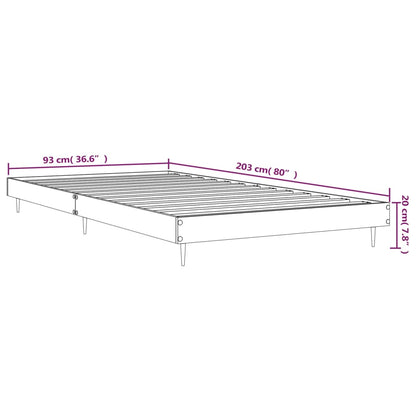 vidaXL Bed Frame without Mattress Brown Oak 90x200 cm Engineered Wood