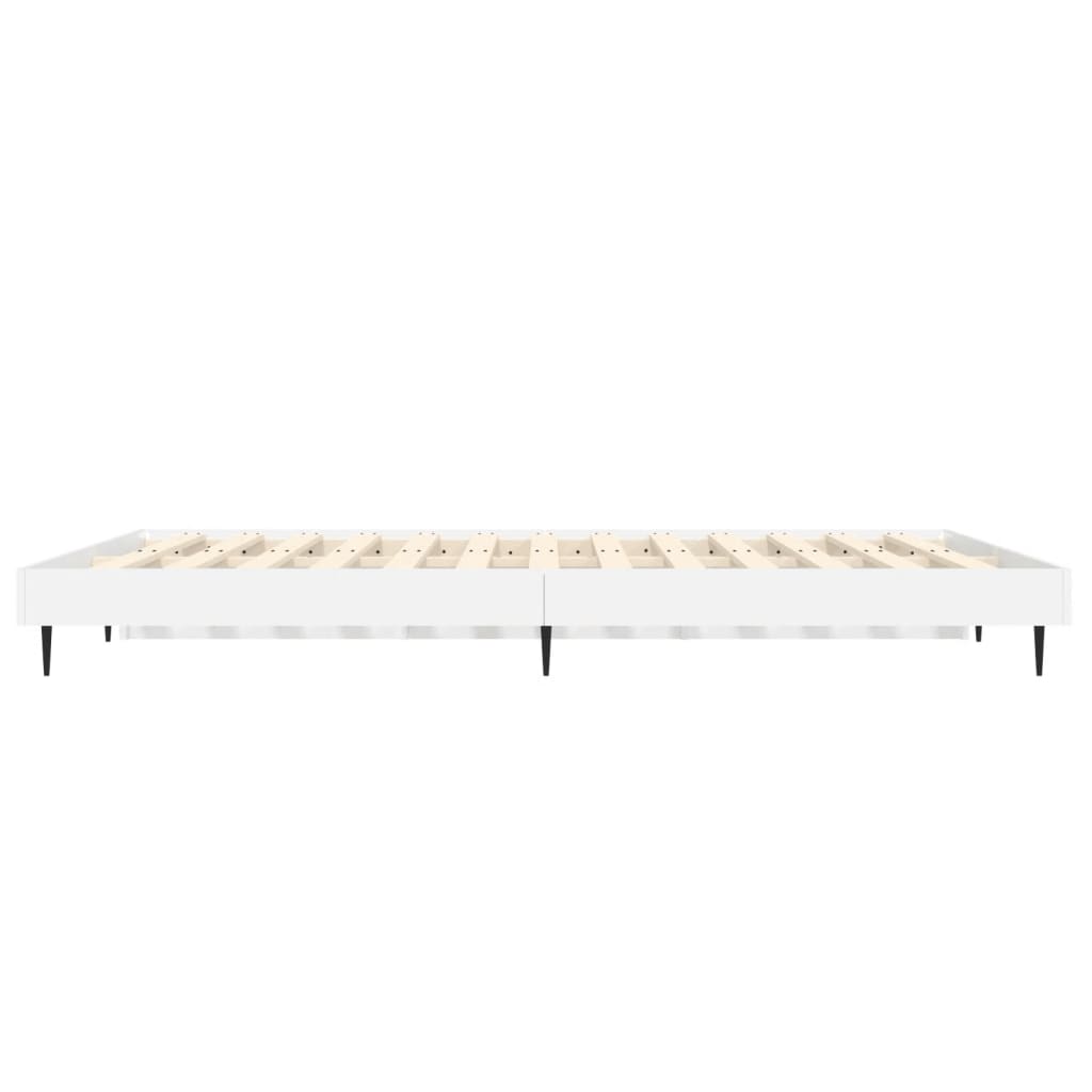 vidaXL Bed Frame without Mattress White 140x190 cm Engineered Wood