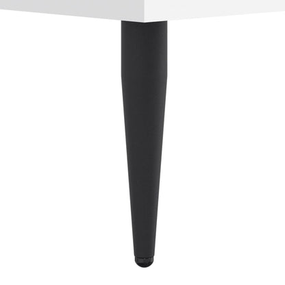 vidaXL Bed Frame without Mattress White 140x190 cm Engineered Wood