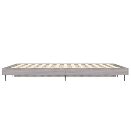 vidaXL Bed Frame without Mattress Grey Sonoma 140x190 cm Engineered Wood