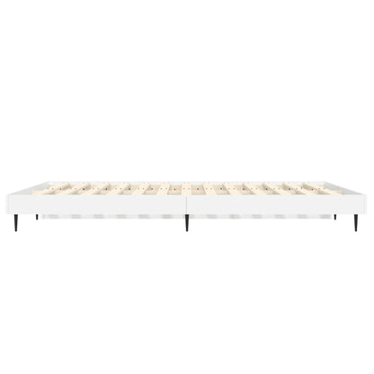 vidaXL Bed Frame without Mattress White 135x190 cm Double Engineered Wood