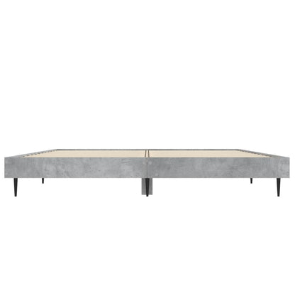 vidaXL Bed Frame without Mattress Concrete Grey 135x190 cm Double