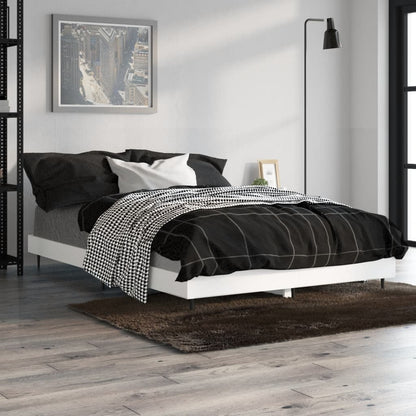 vidaXL Bed Frame without Mattress White 120x190 cm Small Double Engineered Wood