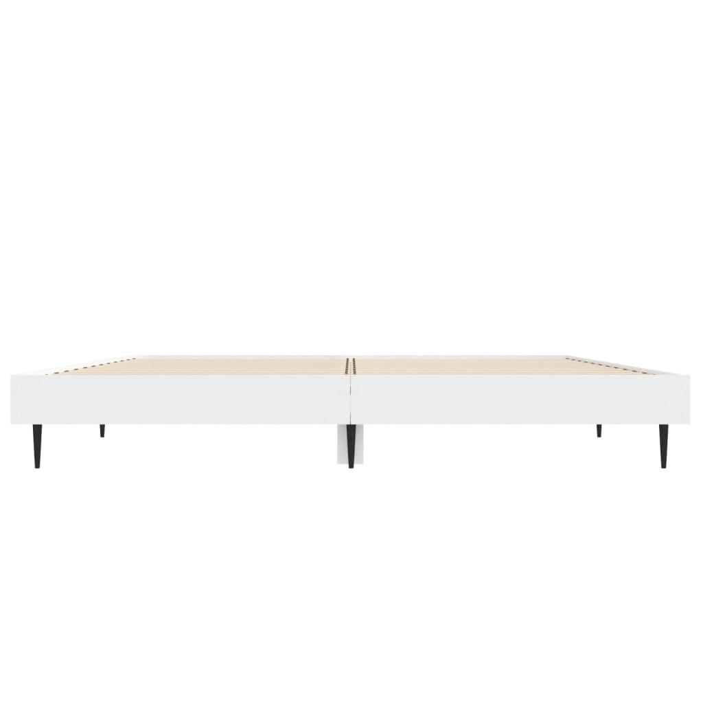 vidaXL Bed Frame without Mattress White 120x190 cm Small Double Engineered Wood