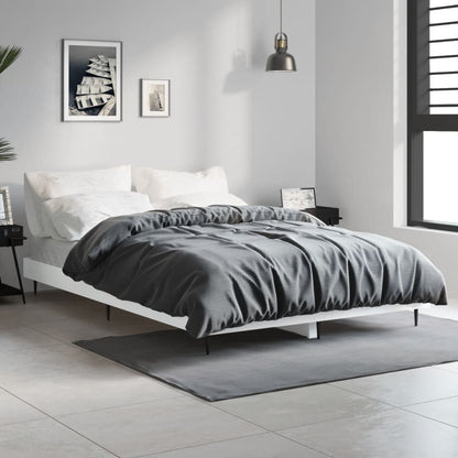 vidaXL Bed Frame without Mattress White 120x190 cm Small Double Engineered Wood