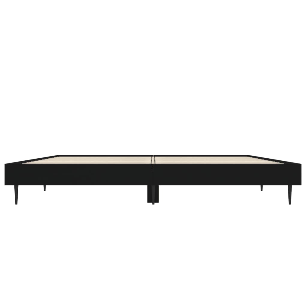 vidaXL Bed Frame without Mattress Black 120x190 cm Small Double Engineered Wood