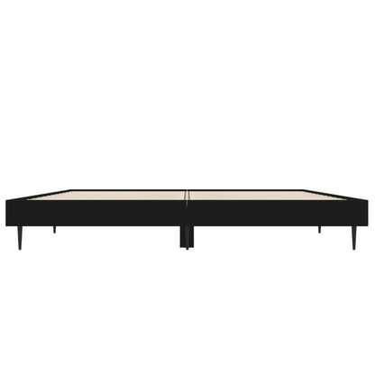 vidaXL Bed Frame without Mattress Black 120x190 cm Small Double Engineered Wood