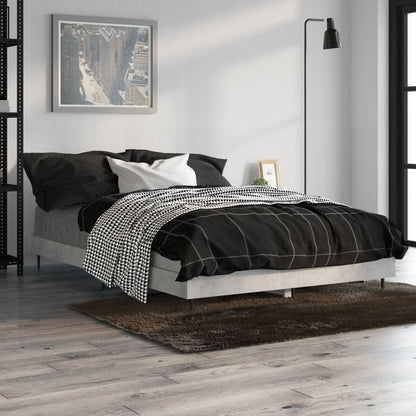 vidaXL Bed Frame without Mattress Concrete Grey 120x190 cm Small Double