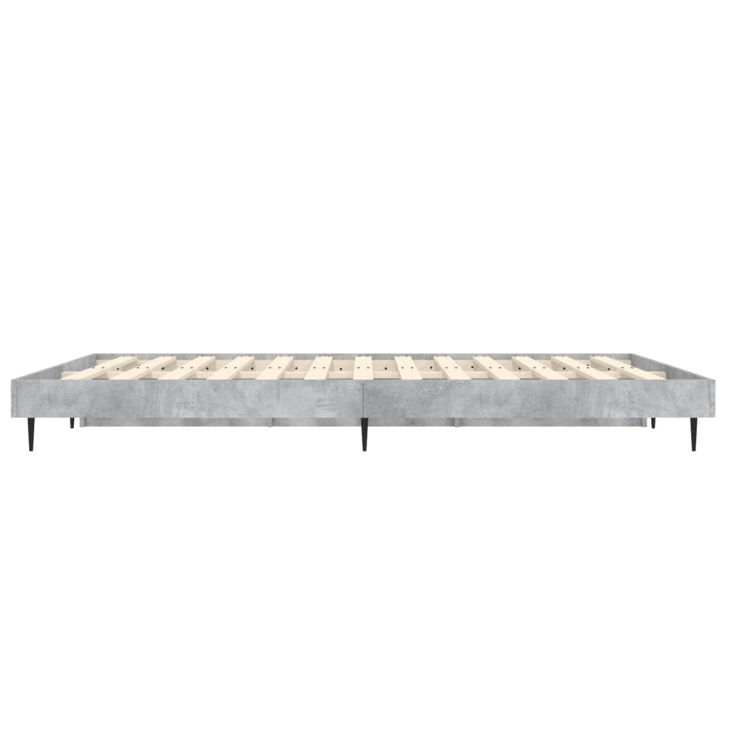 vidaXL Bed Frame without Mattress Concrete Grey 120x190 cm Small Double