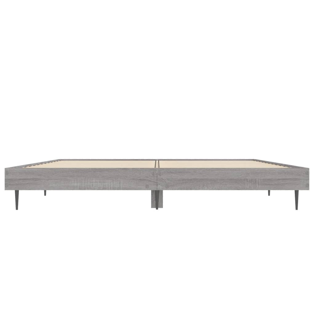 vidaXL Bed Frame without Mattress Grey Sonoma 120x190 cm Small Double Engineered Wood