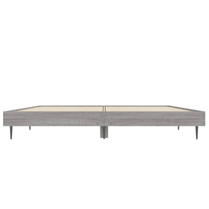 vidaXL Bed Frame without Mattress Grey Sonoma 120x190 cm Small Double Engineered Wood