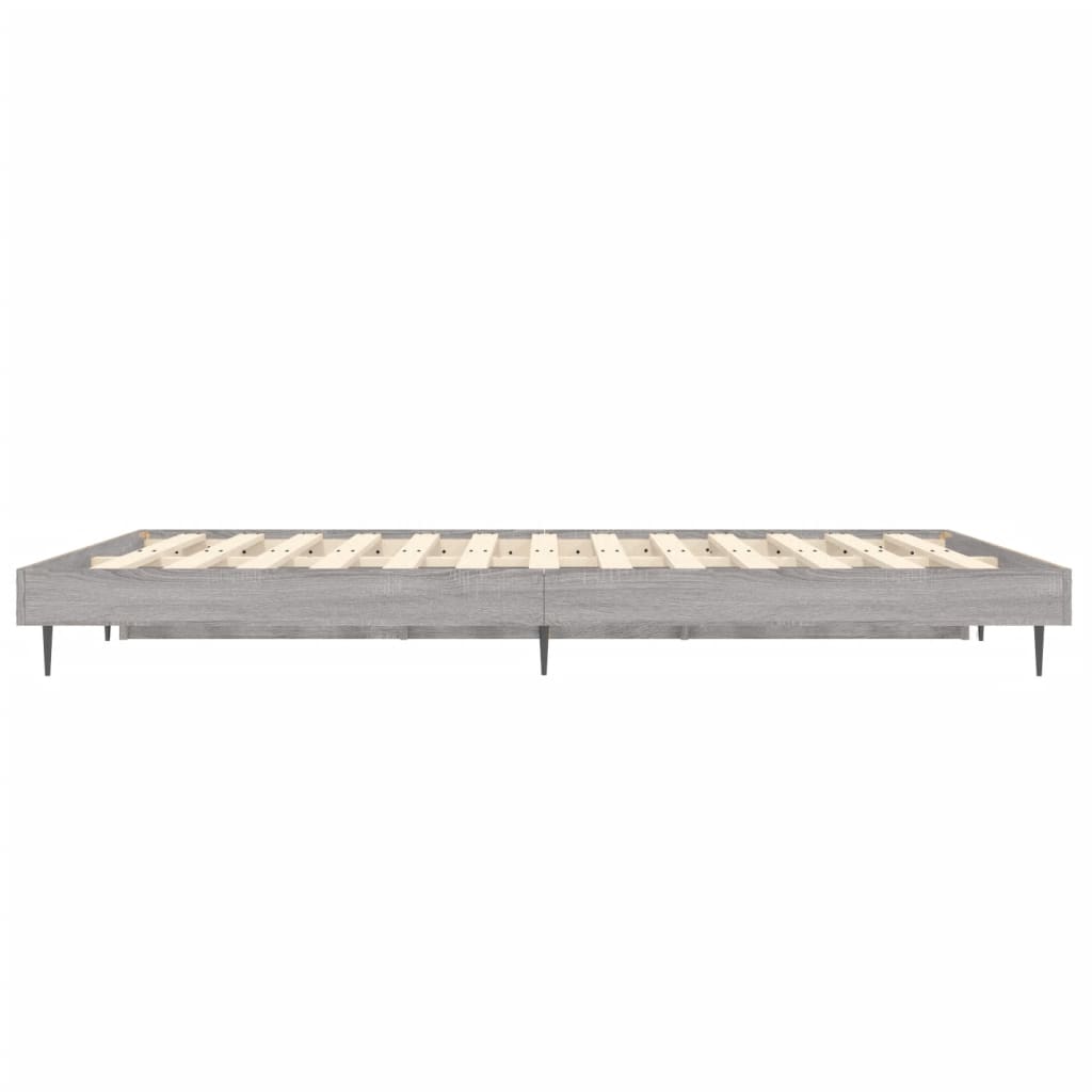 vidaXL Bed Frame without Mattress Grey Sonoma 120x190 cm Small Double Engineered Wood