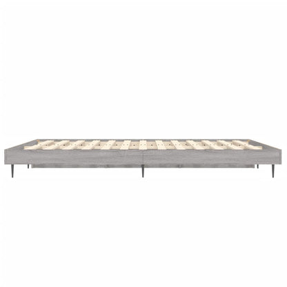 vidaXL Bed Frame without Mattress Grey Sonoma 120x190 cm Small Double Engineered Wood