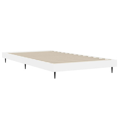 vidaXL Bed Frame without Mattress White 90x190 cm Single Engineered Wood