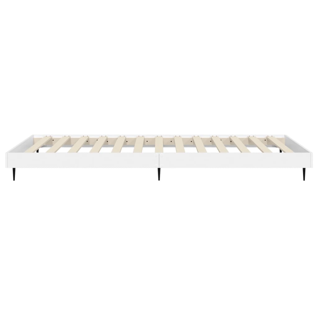 vidaXL Bed Frame without Mattress White 90x190 cm Single Engineered Wood