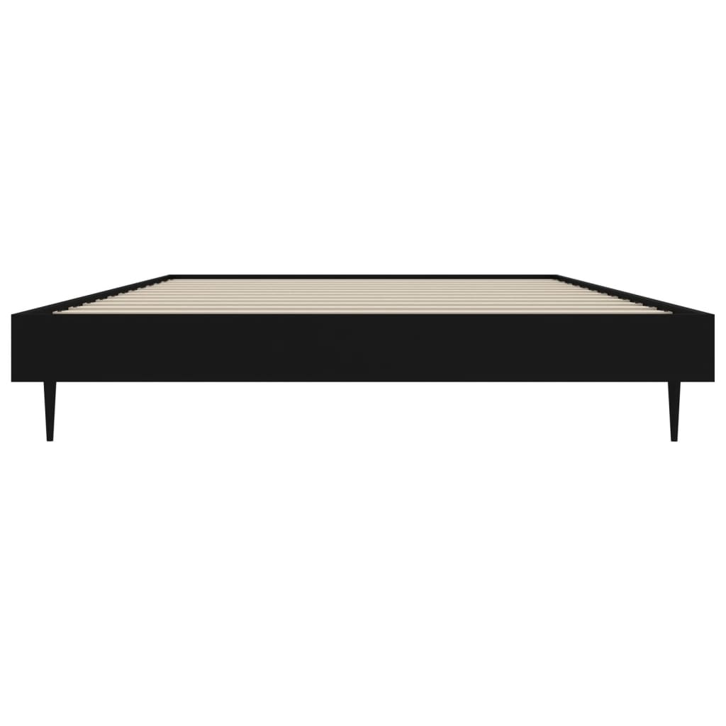 vidaXL Bed Frame without Mattress Black 90x190 cm Single Engineered Wood