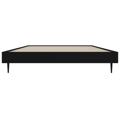 vidaXL Bed Frame without Mattress Black 90x190 cm Single Engineered Wood
