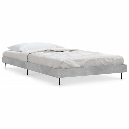 vidaXL Bed Frame without Mattress Concrete Grey 90x190 cm Single