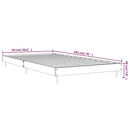 vidaXL Bed Frame without Mattress Concrete Grey 90x190 cm Single