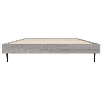 vidaXL Bed Frame without Mattress Grey Sonoma 90x190 cm Single Engineered Wood