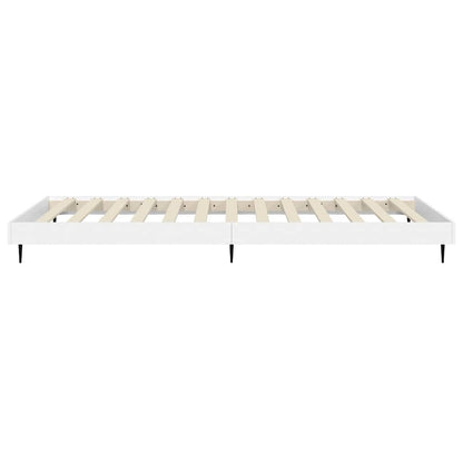 vidaXL Bed Frame without Mattress White 75x190 cm Small Single Engineered Wood