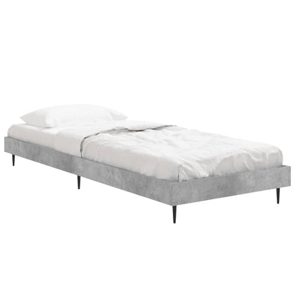 vidaXL Bed Frame without Mattress Concrete Grey 75x190 cm Small Single