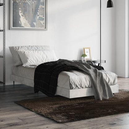 vidaXL Bed Frame without Mattress Concrete Grey 75x190 cm Small Single