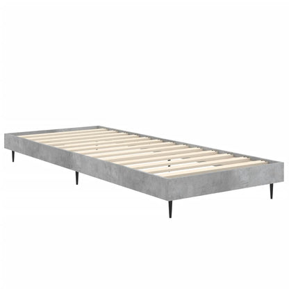 vidaXL Bed Frame without Mattress Concrete Grey 75x190 cm Small Single