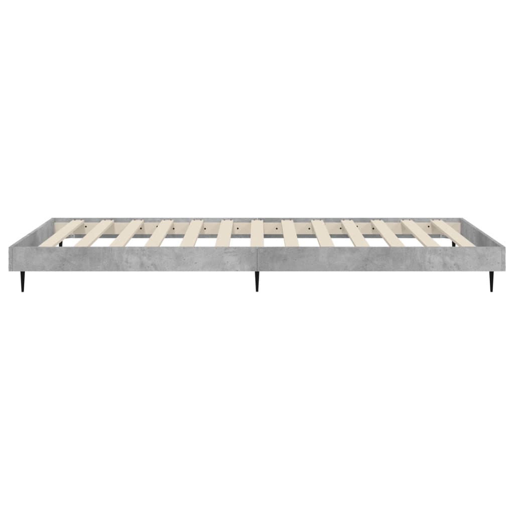 vidaXL Bed Frame without Mattress Concrete Grey 75x190 cm Small Single