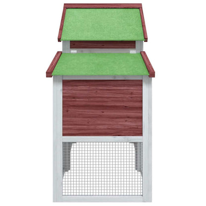 vidaXL Chicken Coop Mocha 186.5x58.5x113 cm Solid Wood Pine