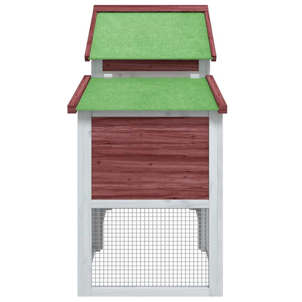 vidaXL Chicken Coop Mocha 186,5x58,5x113 cm Solid Wood Pine