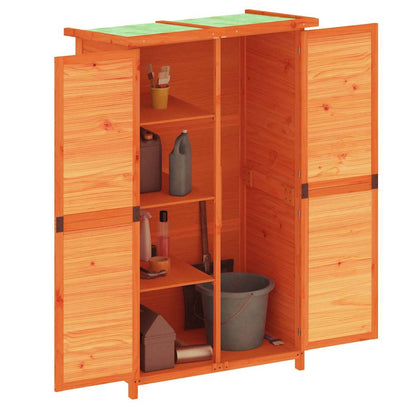 vidaXL Garden Tool Shed Brown 83x57x140 cm Solid Wood Pine