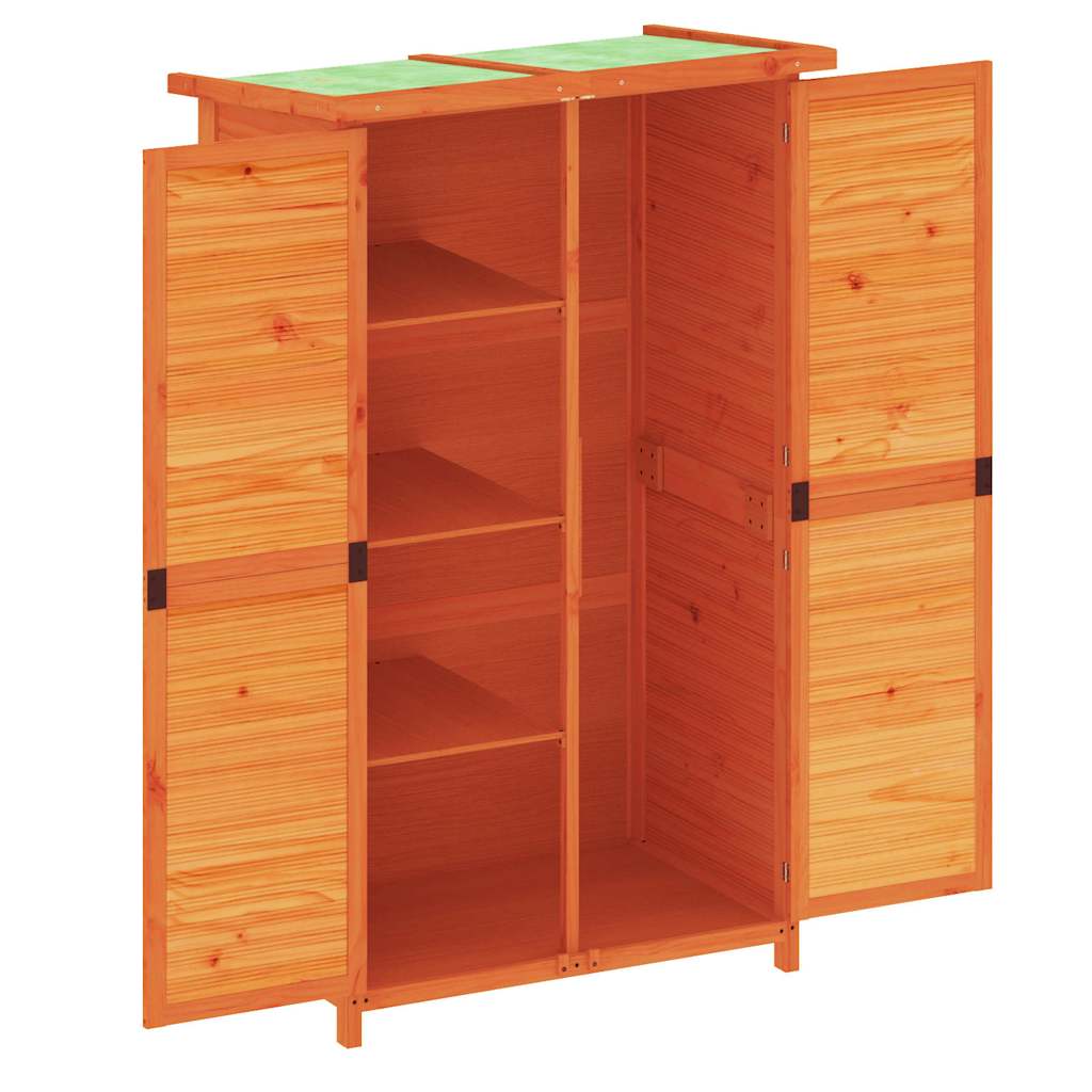 vidaXL Garden Tool Shed Brown 83x57x140 cm Solid Wood Pine