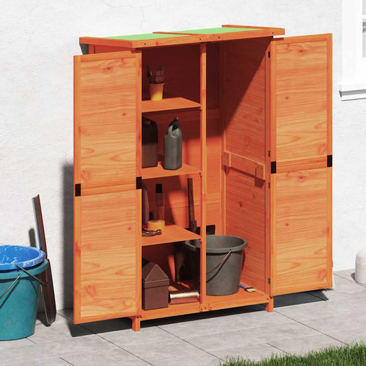 vidaXL Garden Tool Shed Brown 83x57x140 cm Solid Wood Pine
