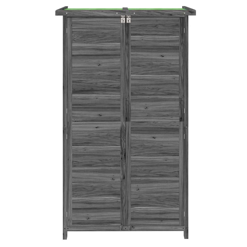vidaXL Garden Tool Shed Grey 83x57x140 cm Solid Wood Pine