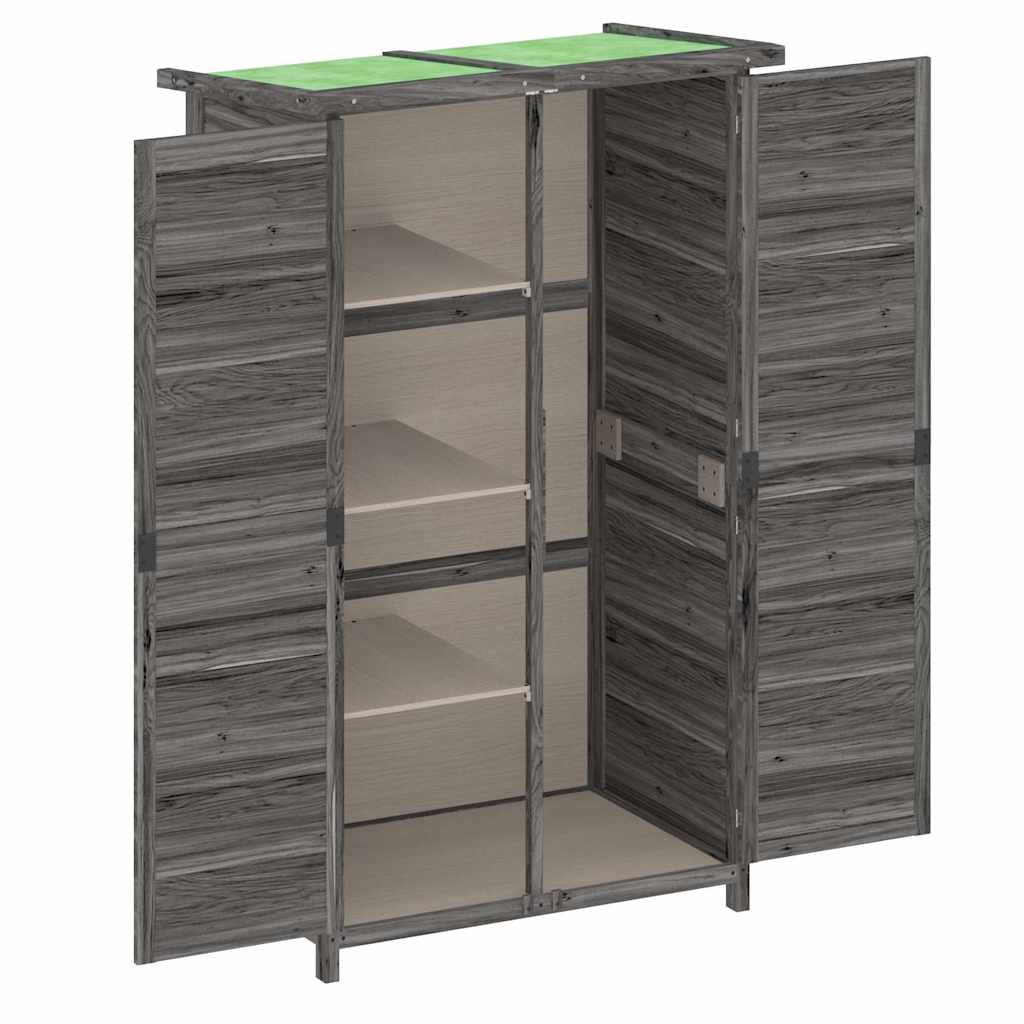 vidaXL Garden Tool Shed Grey 83x57x140 cm Solid Wood Pine