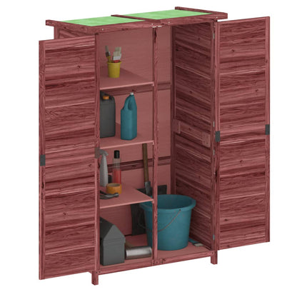 vidaXL Garden Tool Shed Mocha 83x57x140 cm Solid Wood Pine