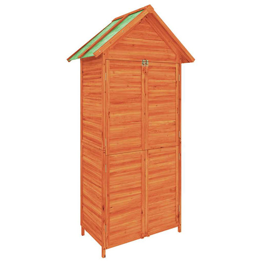 vidaXL Garden Tool Shed Brown 89x52,5x175 cm Solid Wood Pine