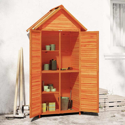 vidaXL Garden Tool Shed Brown 89x52,5x175 cm Solid Wood Pine