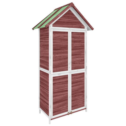 vidaXL Garden Tool Shed Mocha 89x52,5x175 cm Solid Wood Pine