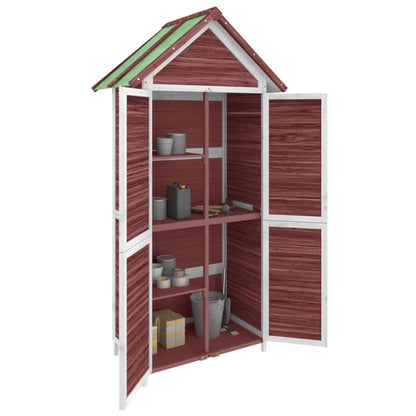 vidaXL Garden Tool Shed Mocha 89x52,5x175 cm Solid Wood Pine