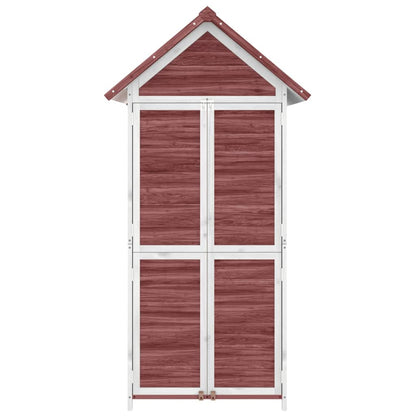 vidaXL Garden Tool Shed Mocha 89x52,5x175 cm Solid Wood Pine