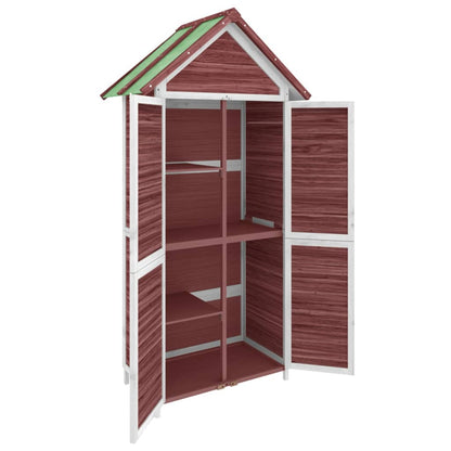 vidaXL Garden Tool Shed Mocha 89x52,5x175 cm Solid Wood Pine