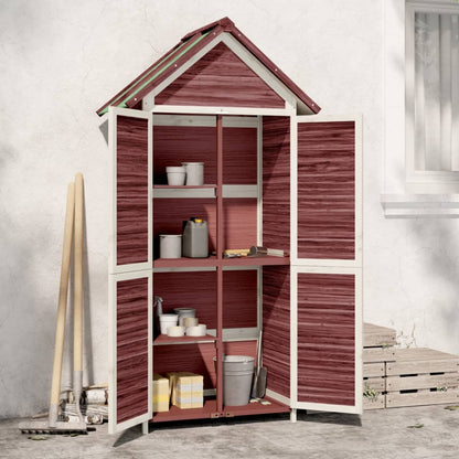 vidaXL Garden Tool Shed Mocha 89x52,5x175 cm Solid Wood Pine