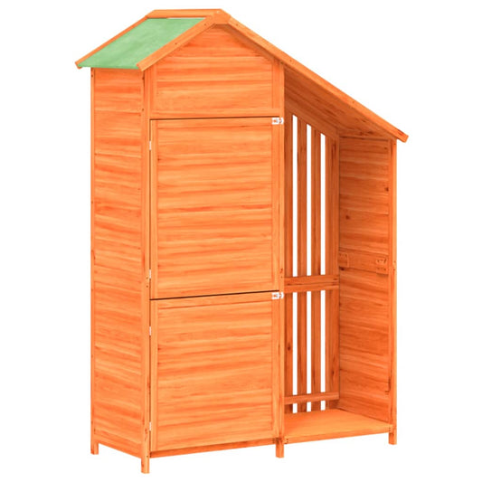 vidaXL Garden Tool Shed Brown 120x53,5x170 cm Solid Wood Pine