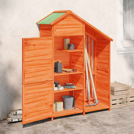 vidaXL Garden Tool Shed Brown 120x53,5x170 cm Solid Wood Pine