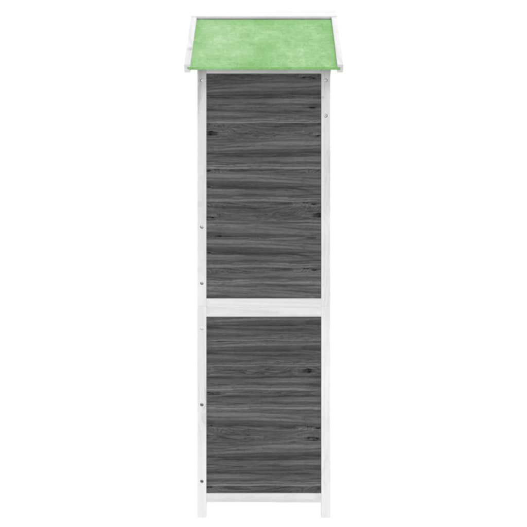 vidaXL Garden Tool Shed Grey 120x53.5x170 cm Solid Wood Pine