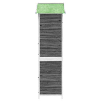 vidaXL Garden Tool Shed Grey 120x53.5x170 cm Solid Wood Pine