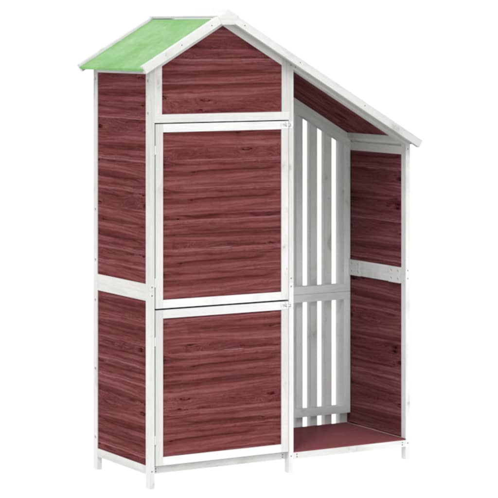 vidaXL Garden Tool Shed Mocha 120x53,5x170 cm Solid Wood Pine
